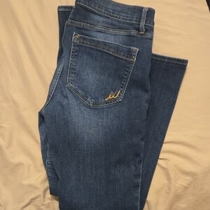 Express Dark Blue Ankle & Cropped Jeans